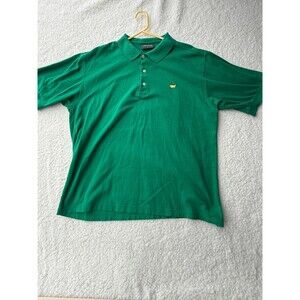 Masters Collection Golf Polo Shirt Banded Sleeves Green XL Augusta Vintage